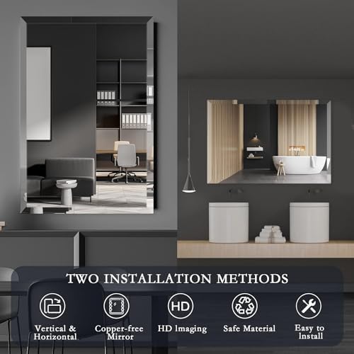 TITAMEG 16x20 Inch Frameless Wall Mirror