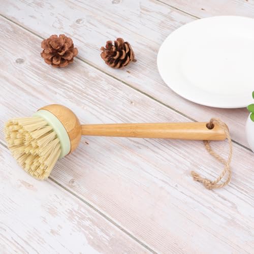 STOBAZA Bamboo Dish Brush 3 Pack Kitchen Cleaning Tools