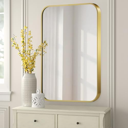 FARMER 16x20 Inch Matte Gold Bathroom Mirror 1