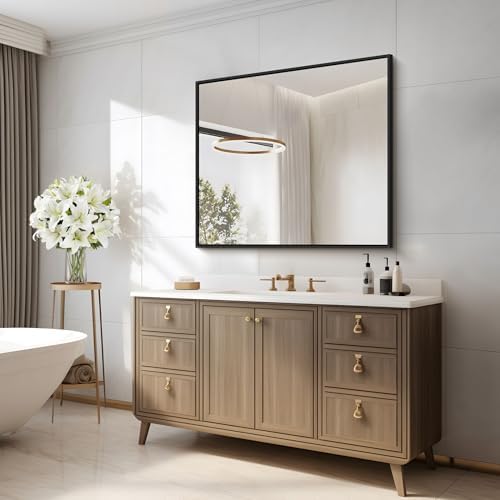COFENY 30x30 Inch Wall Mirror with Metal Frame