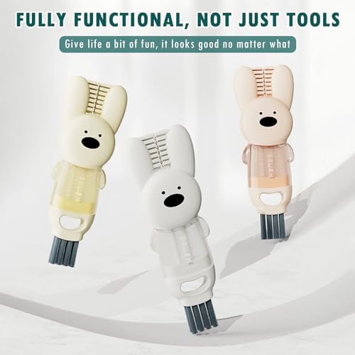 3 in 1 Cup Lid Cleaning Brush Set 3Pcs Portable Cute Brush