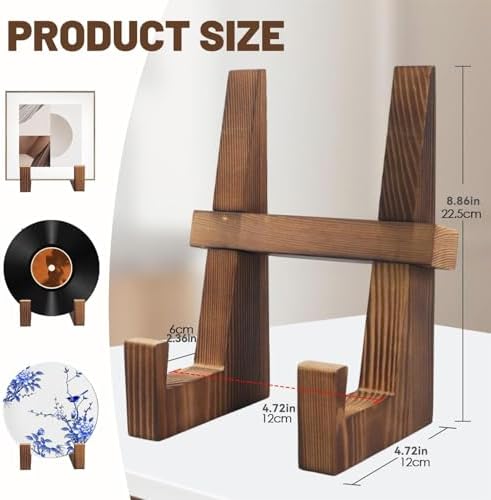 Multifunctional Rustic Brown Cookbook Stand for Kitchen