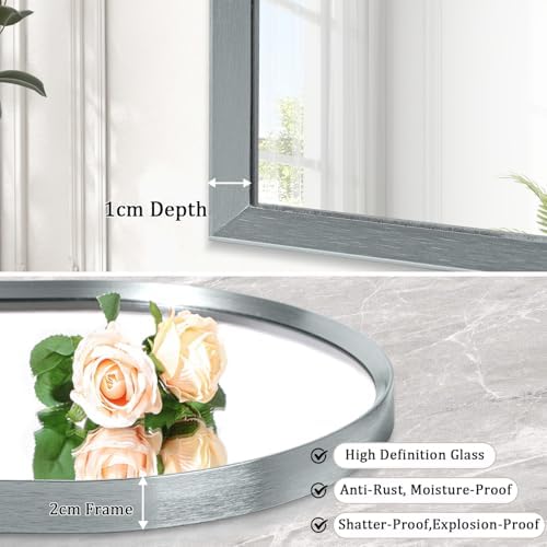 Arch Wall-Mounted Mirror 36x24 Aluminum Frame