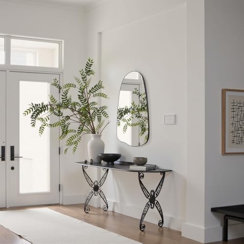 Gumcoly 15x32 Black Irregular Wall Mirror