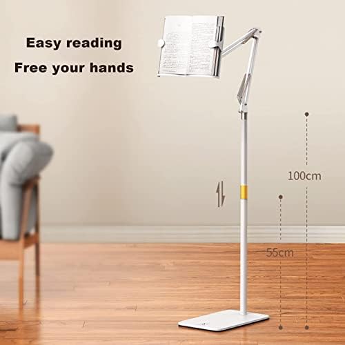 Adjustable Floor Book Stand for Kitchen and Bed Use