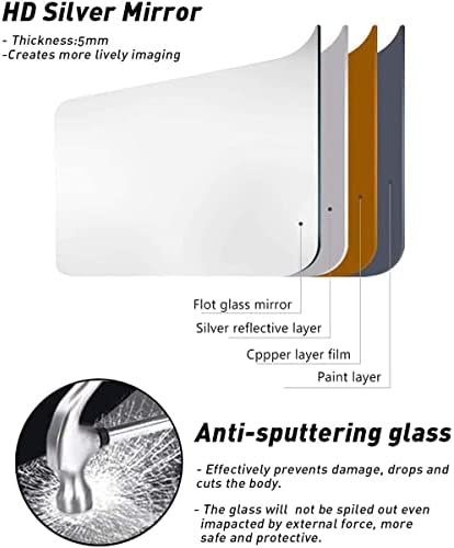 TinyTimes 30x20 Arched Wall Mirror with Gold Frame