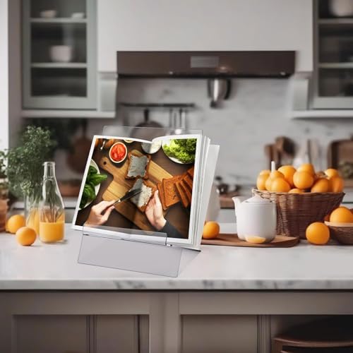 SHIUCS Acrylic Recipe Holder - Kitchen Display Stand for Cookbooks and Magazines
