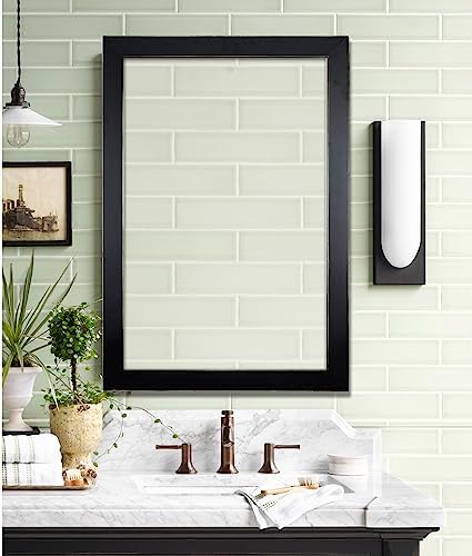Funerom Farmhouse Wall Mirror 18x26 Inch Black