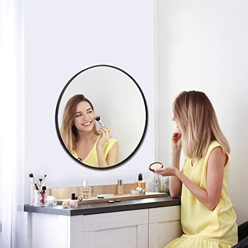 Smartxchoices 30 Inch Round Mirror with Metal Frame
