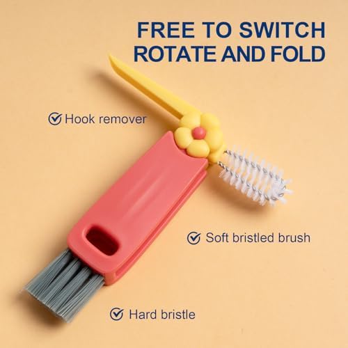 GTUDOR 3 in 1 Cup Lid Cleaning Brush Set