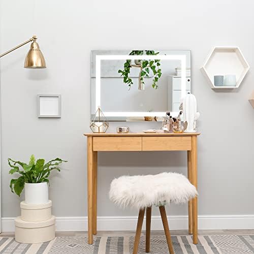 HOMCOM 28 x 20 LED Bathroom Mirror with Dimmable Touch