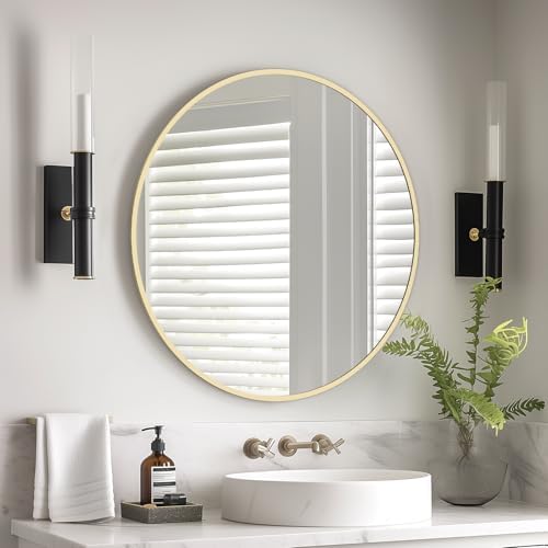 HOMECOOKIN 20 Inch Gold Circle Wall Mirror