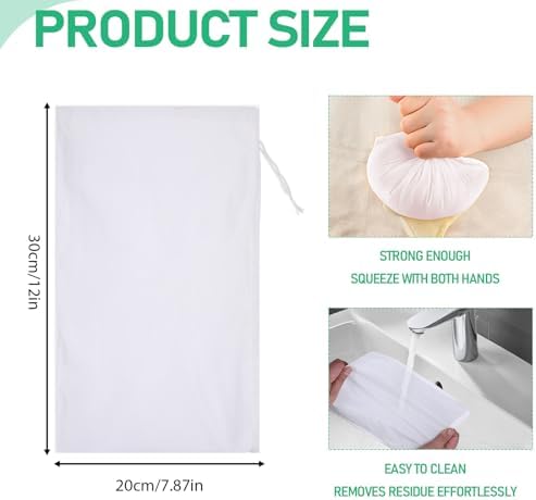 Xthrotsenk 6 Pack Nut Milk Bags Reusable Food Strainer