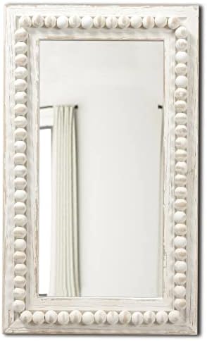 Sintosin 24 Farmhouse Mirror with Beaded Border