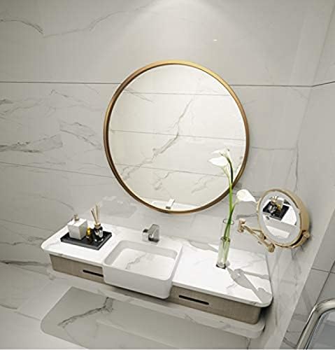 Nordic Round Mirror with Modern Gold Frame