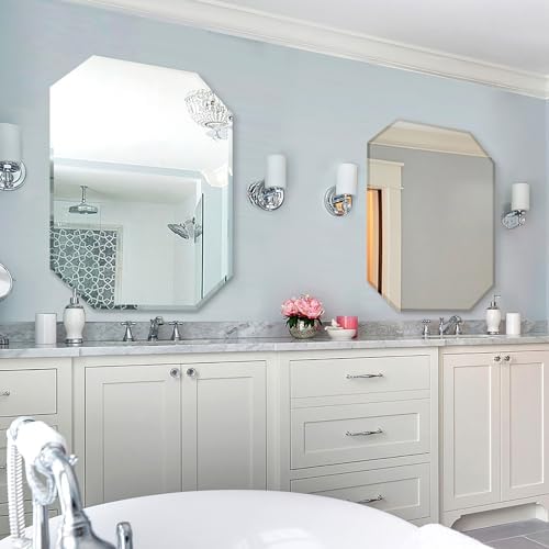 Chende Set of 2 Large Beveled Wall Mirrors