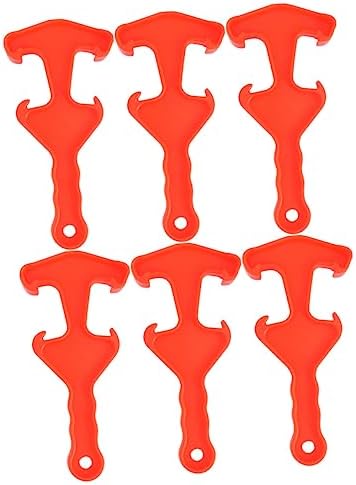 6PCs Plastic Can Lid Opener Organizer with Hooks and Red Mat