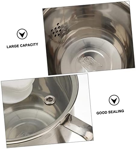 Mikinona Stainless Steel Grease Separator with Tempered Glass Lid 1