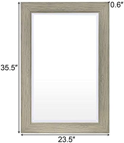 Tangkula 235 x 355 Wood Frame Wall Mirror