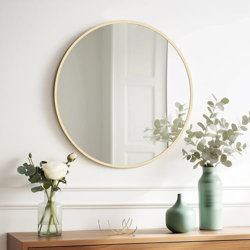 HOMECOOKIN 20 Inch Gold Circle Wall Mirror