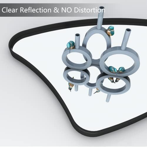 CHARMOR Irregular Wall Mirror 22x36 Black 1