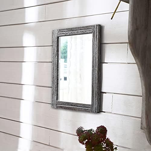 AAZZKANG Rustic Wall Mirror Rectangular Decorative Wooden Frame