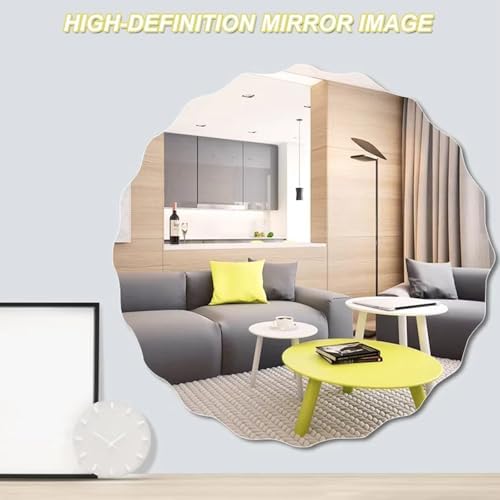 Sunflower Wall Mirror for Bathroom 20cm Clear Decorative