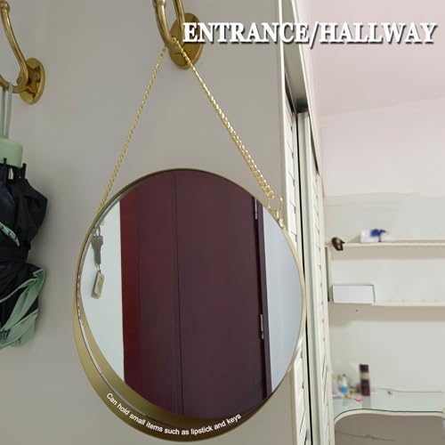Hanging Vanity Mirror with Storage 305cm HD Metal Frame