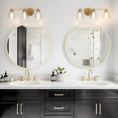 HOMECOOKIN 20 Inch Gold Circle Wall Mirror