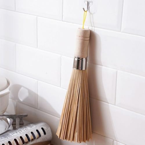 Bamboo Wok Brush - 12 Inch Medium Kitchen Cleaner