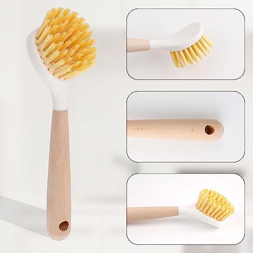 Dish Brushes with Bamboo Handle Pack of 2