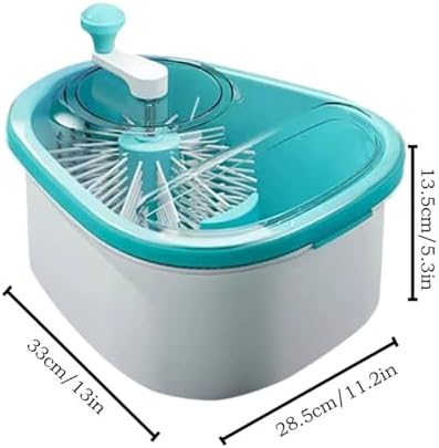 Fruit Washer Spinner Bowl with Brush and Drain Basket 1
