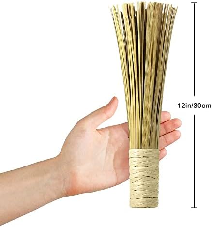 Leadigol Bamboo Dish Scrubber 2 Pack Wok Brush