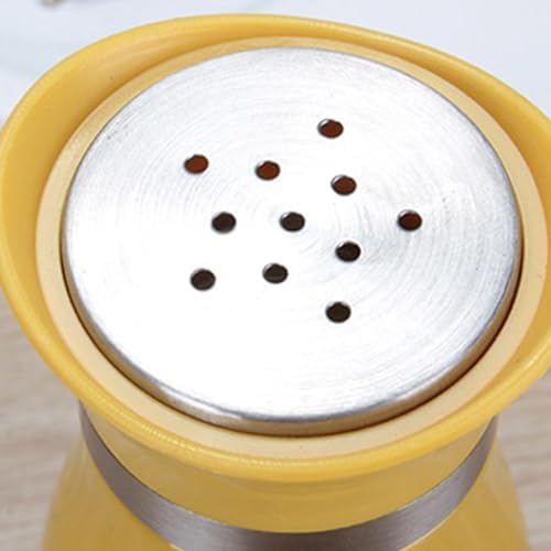 Stainless Steel Salt and Pepper Shaker Set with Glass Bottom