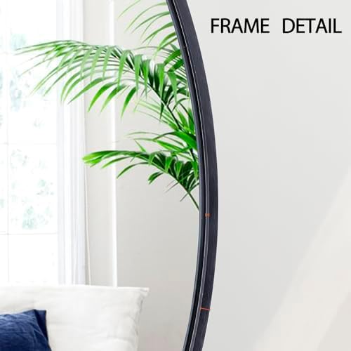 Smartxchoices 30 Inch Round Mirror with Metal Frame