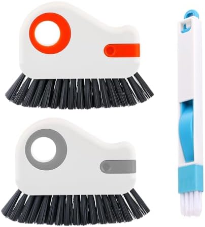 Gap Cleaning Brush Set 2pcs Window Track Brush with Dustpan