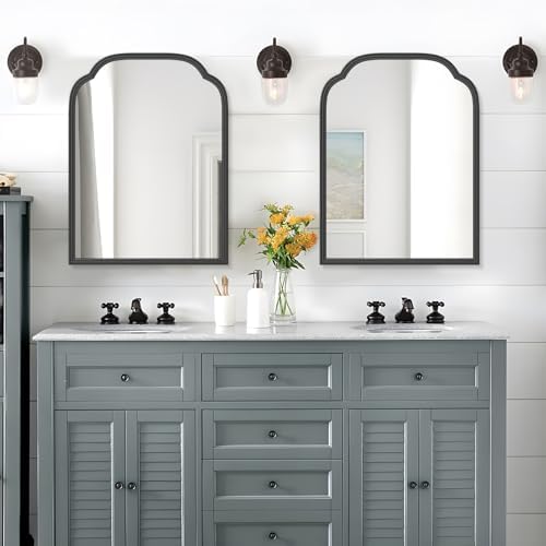 Ferytange 18x24 Inch Black Wall Mirror with Metal Frame 1