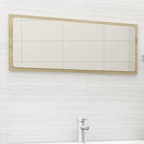 Sonoma Oak Bathroom Mirror 394x146x06 Wall Mounted
