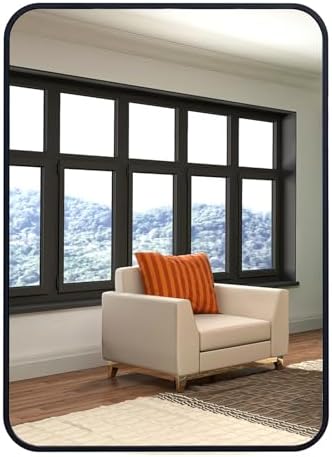 Oruii Black Rectangle Mirror 22x30 Inch 1