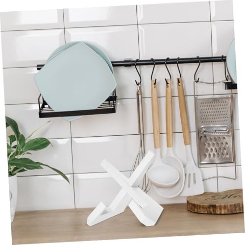 HAPINARY X Shaped Cookbook Stand Pine Wood White