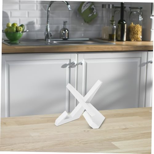 HAPINARY X Shaped Cookbook Stand Pine Wood White