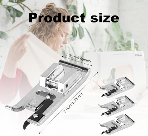 3pcs Low Shank Overcast Presser Feet for Singer Brother Sewing Machines