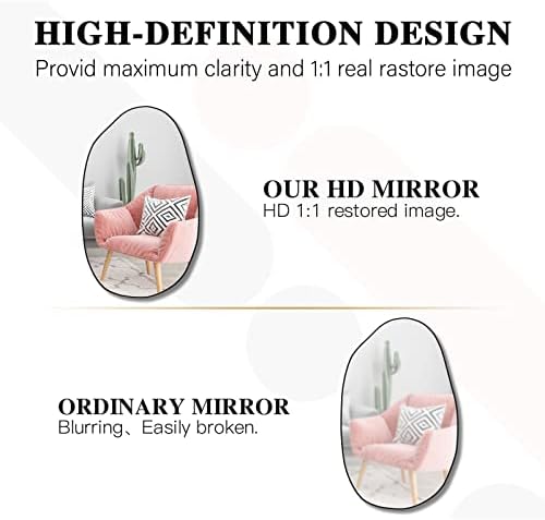 CASSILANDO Irregular Asymmetrical Wall Mirror 335x205 Inches