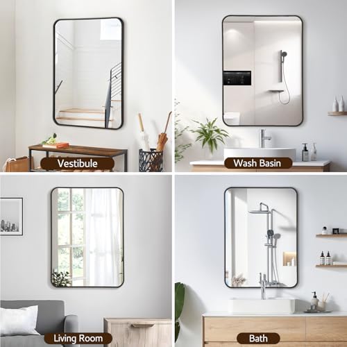 Puzonjig 20x28 Inch Rectangle Bathroom Mirror