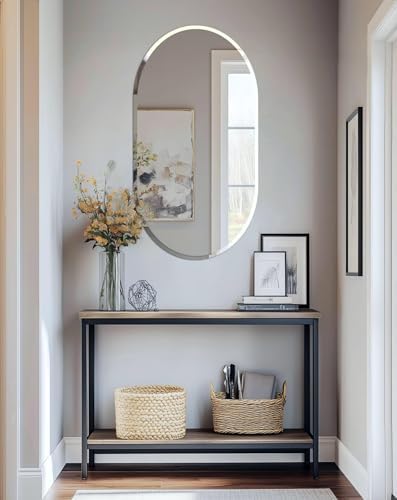 Artloge Frameless Oval Wall Mirror 40x20 Inch 1