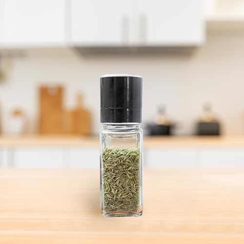Glass Spice Jar with Grinder Lid 4oz 1