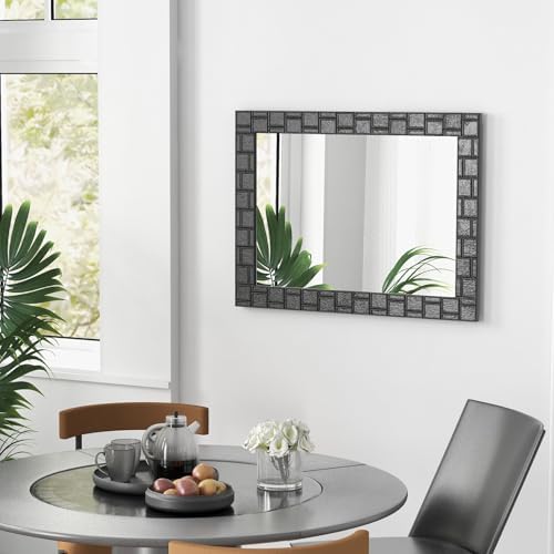 CHARMAID Wall Mirror 32x24 Wood Frame Decor