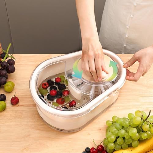 Fruit Spinner Cleaner with Brush and Drain 1