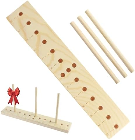 Kandishiex US Bow Maker Adjustable Wood Ribbon Bow Making Tool