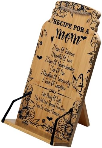 Idealmuzik Bamboo Cookbook Stand for Mom